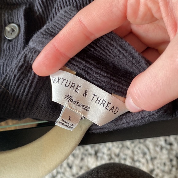 Madewell textured button back mock neck sweater - Picture 6 of 7